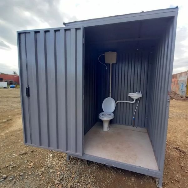 Container banheiro na obra solutio