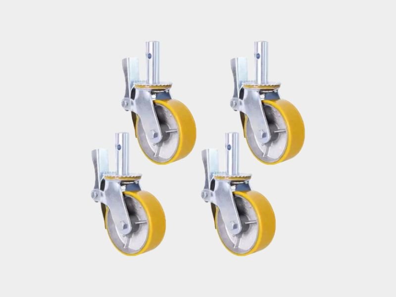 Roda com freio 6" poliuretano para Andaimes